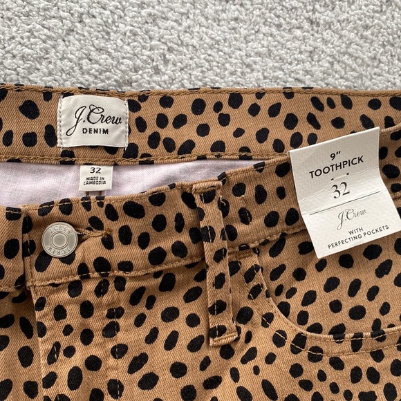 NWT J.Crew Cheetah Print Denim - Picture 3 of 6